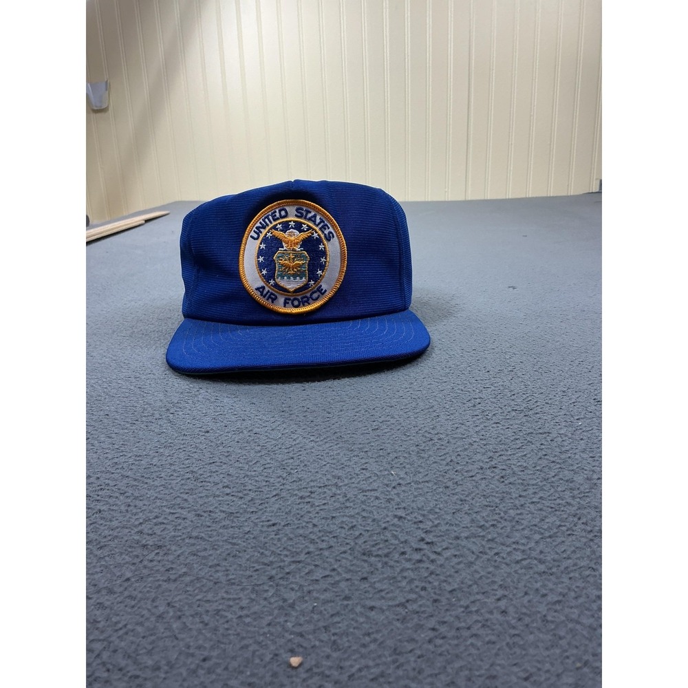 Vintage New Era USAF Air Force Blue Snapback Hat Cap One Size Made In USA - Picture 8 of 8